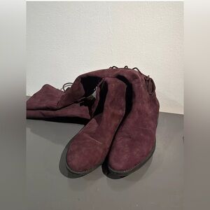 Vince Camuto NWOB Tall Knee High Leather Suede Lace Up Boots Woman